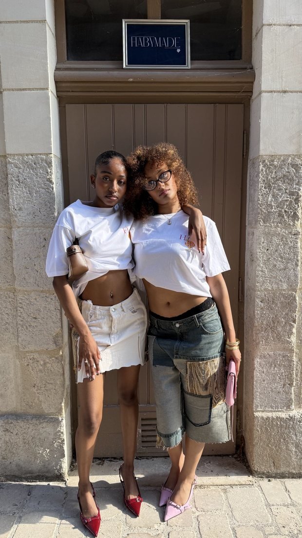 T-shirt Haby Made — blanc porté